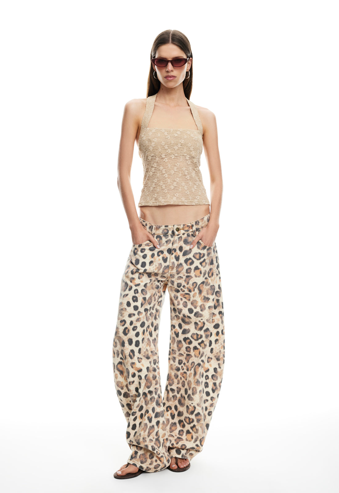 PALISADES HALTER TOP - TAUPE