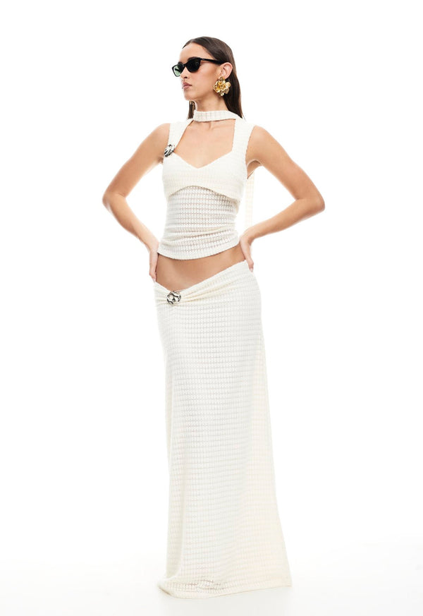 IN YOUR DREAMS MAXI SKIRT - BEIGE