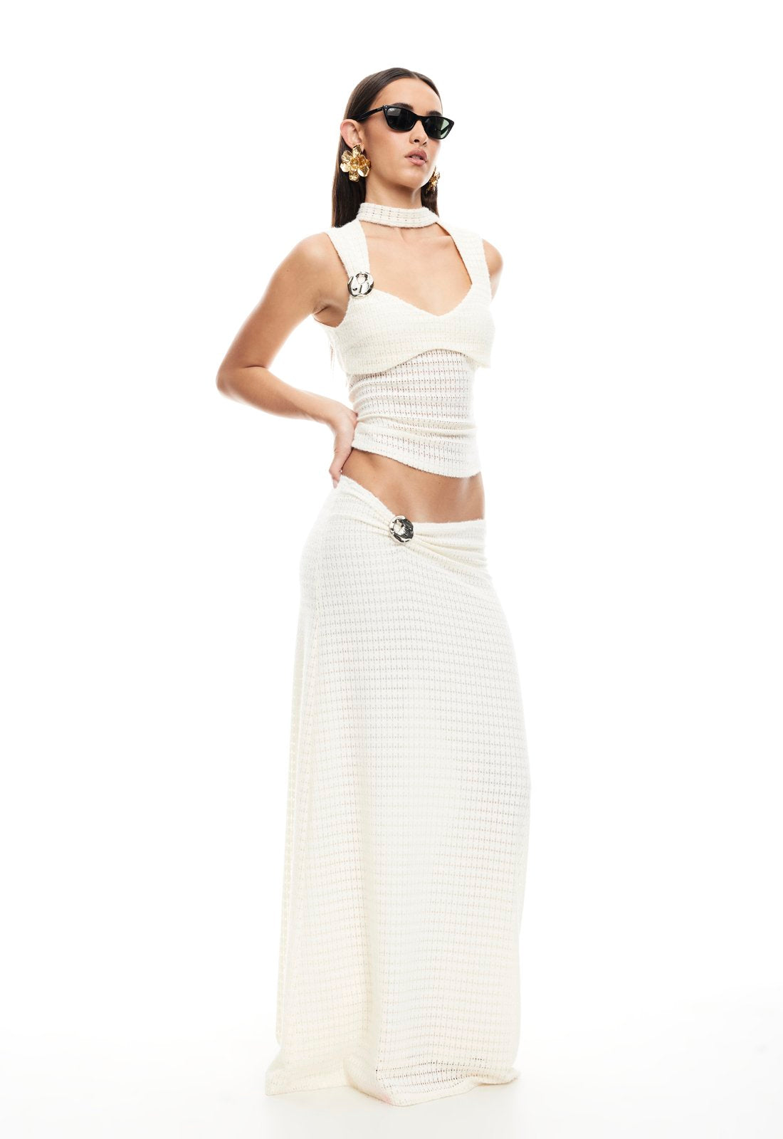 IN YOUR DREAMS MAXI SKIRT - BEIGE