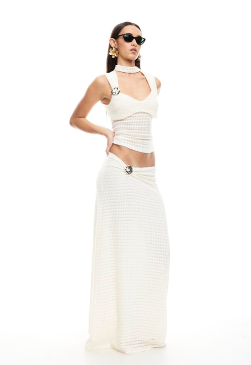 IN YOUR DREAMS MAXI SKIRT - BEIGE