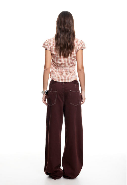 MON CHERI BLOUSE - PINK CHECK