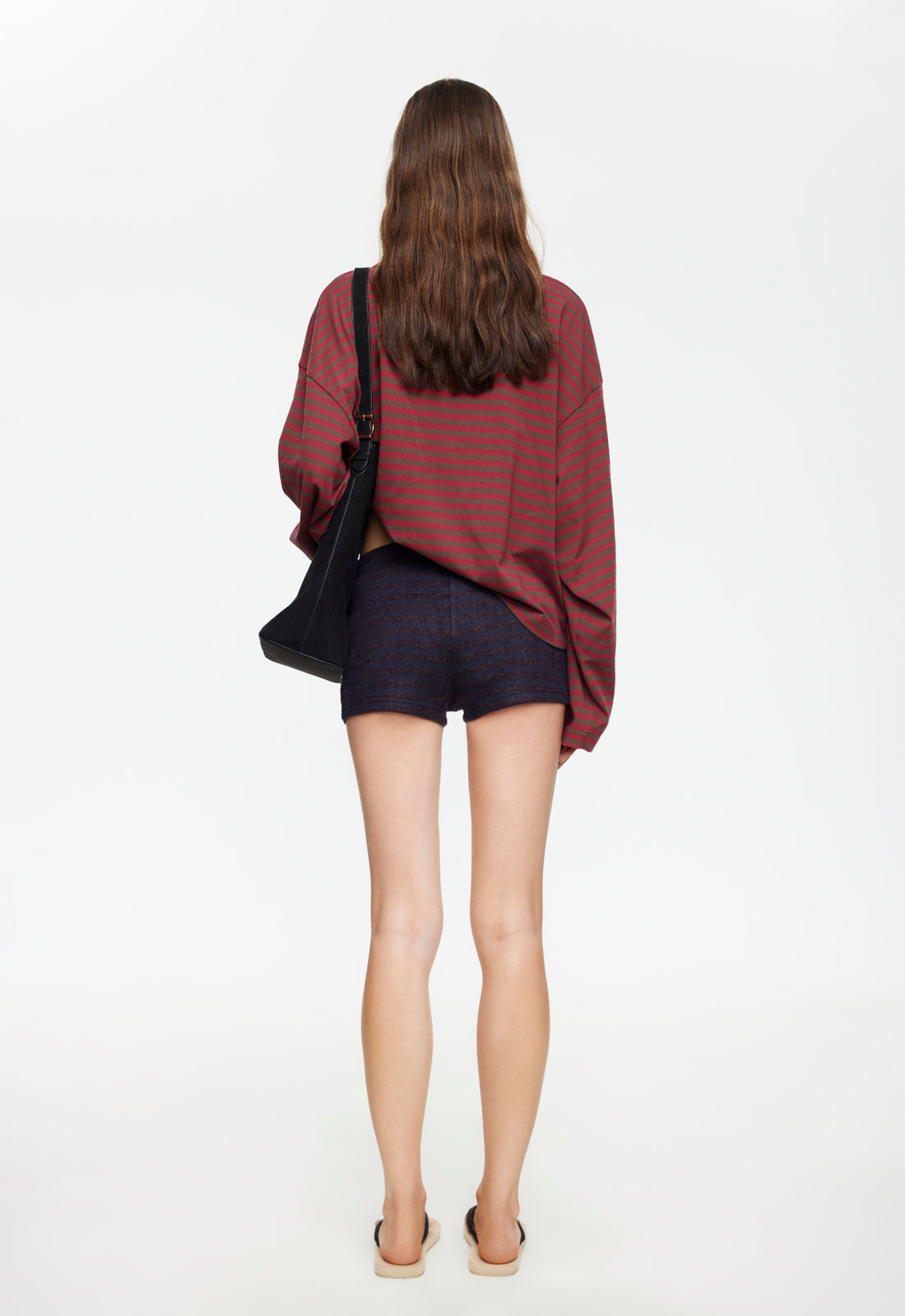 BLOOM LONG SLEEVE - CHOCOLATE WINE STRIPE