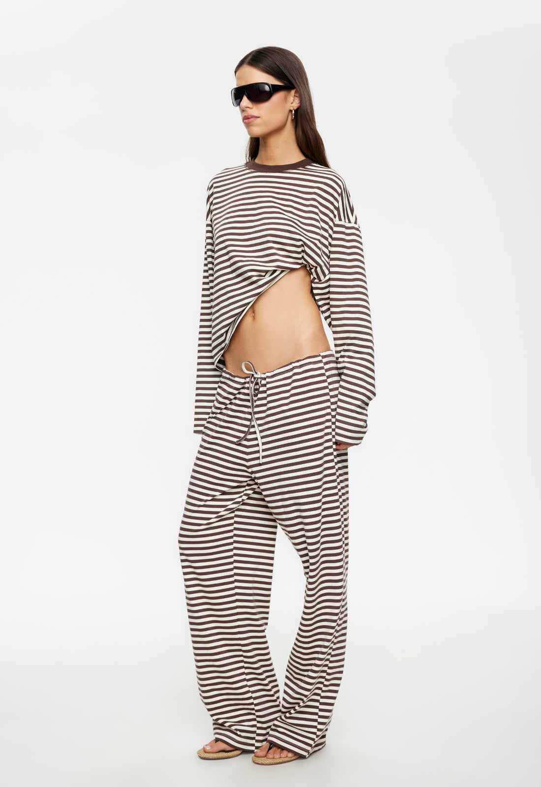 BLOOM PANT - DARK CHOCOLATE STRIPE