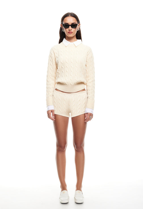 COASTAL CABLE KNIT - CREAM