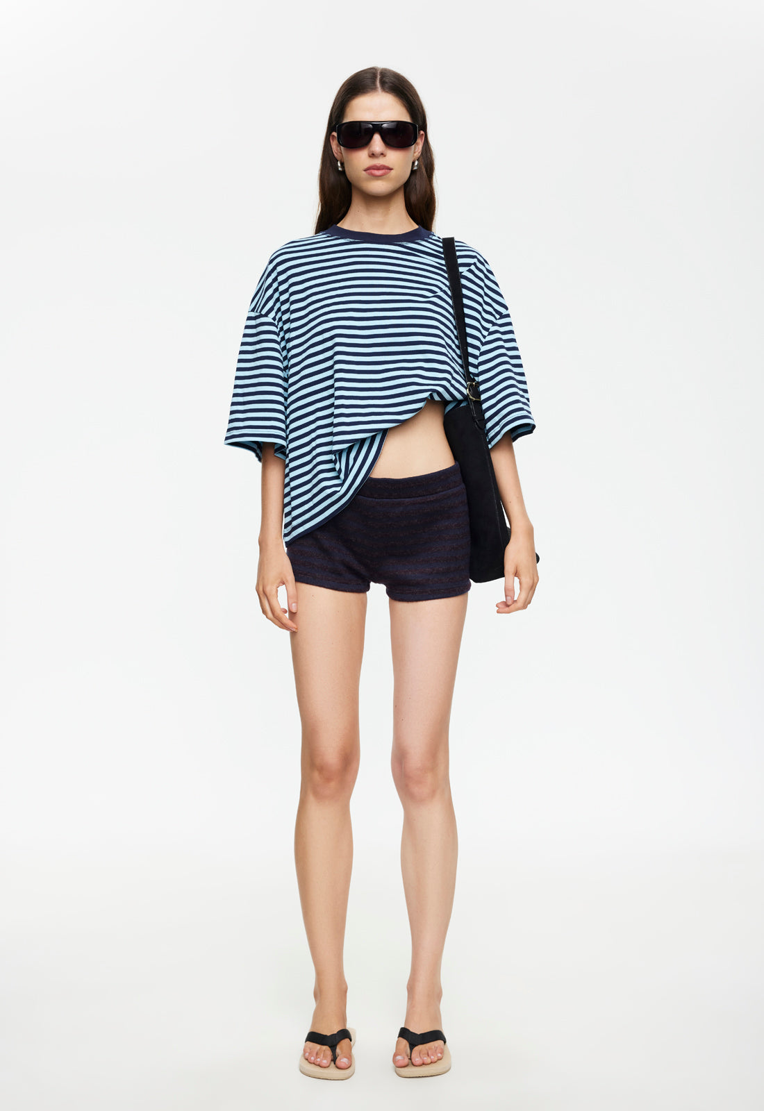 BLOOM SHORT SLEEVE - NAVY SEA STRIPE