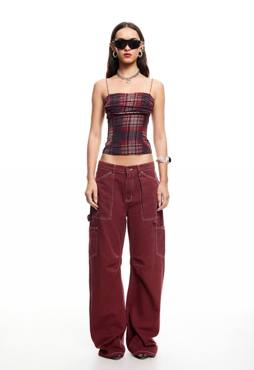 HUMPHREY CAMI - CRIMSON PLAID