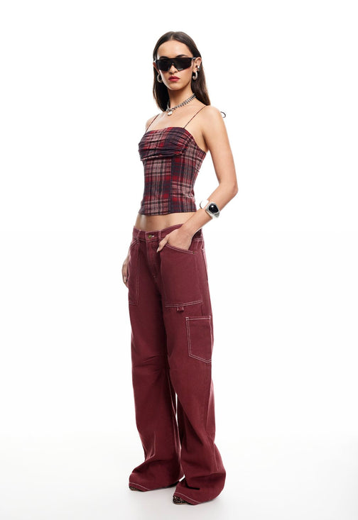 HUMPHREY CAMI - CRIMSON PLAID