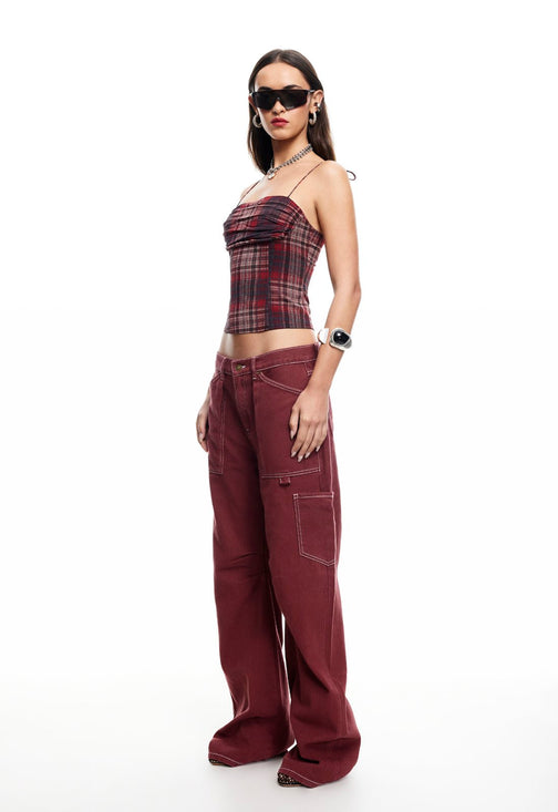 HUMPHREY CAMI - CRIMSON PLAID