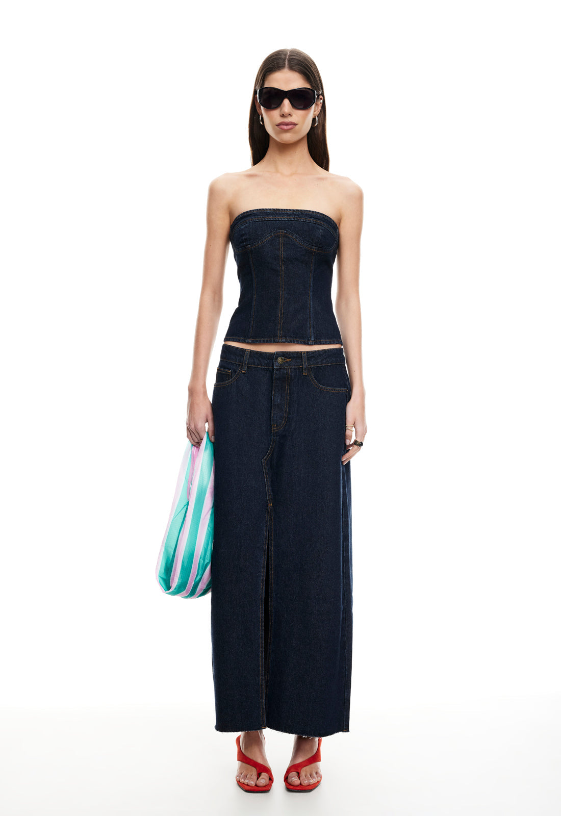 SUPER SWEET MAXI SKIRT - INDIGO