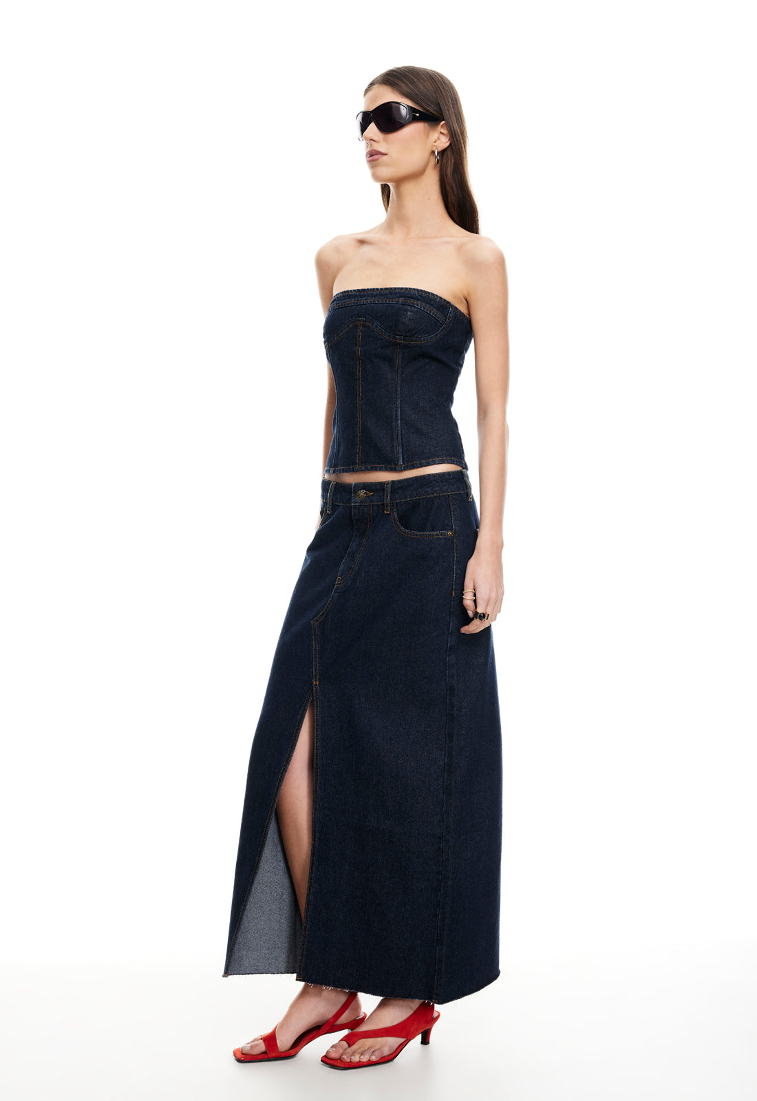 SUPER SWEET MAXI SKIRT - INDIGO