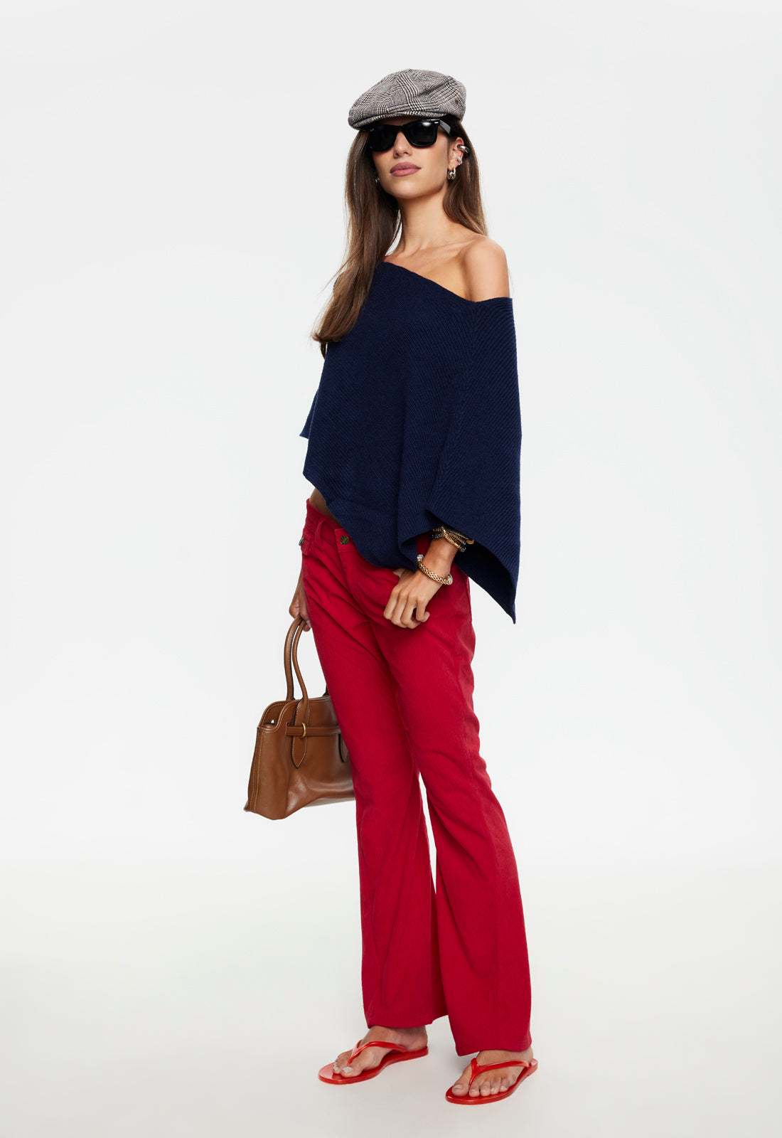 LUMINOUS PONCHO - NAVY