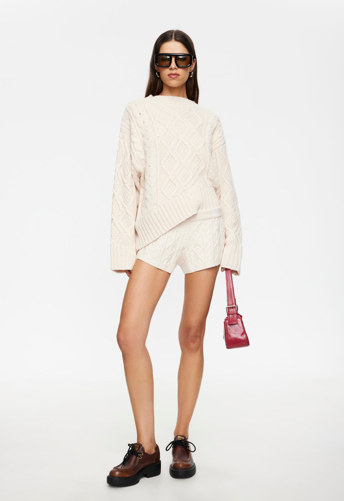 HOUSEWIFE KNIT SHORT - CREAM CABLE