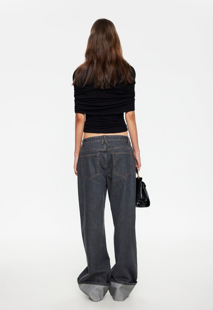 TOP MODEL CUFFED JEAN - CHARCOAL