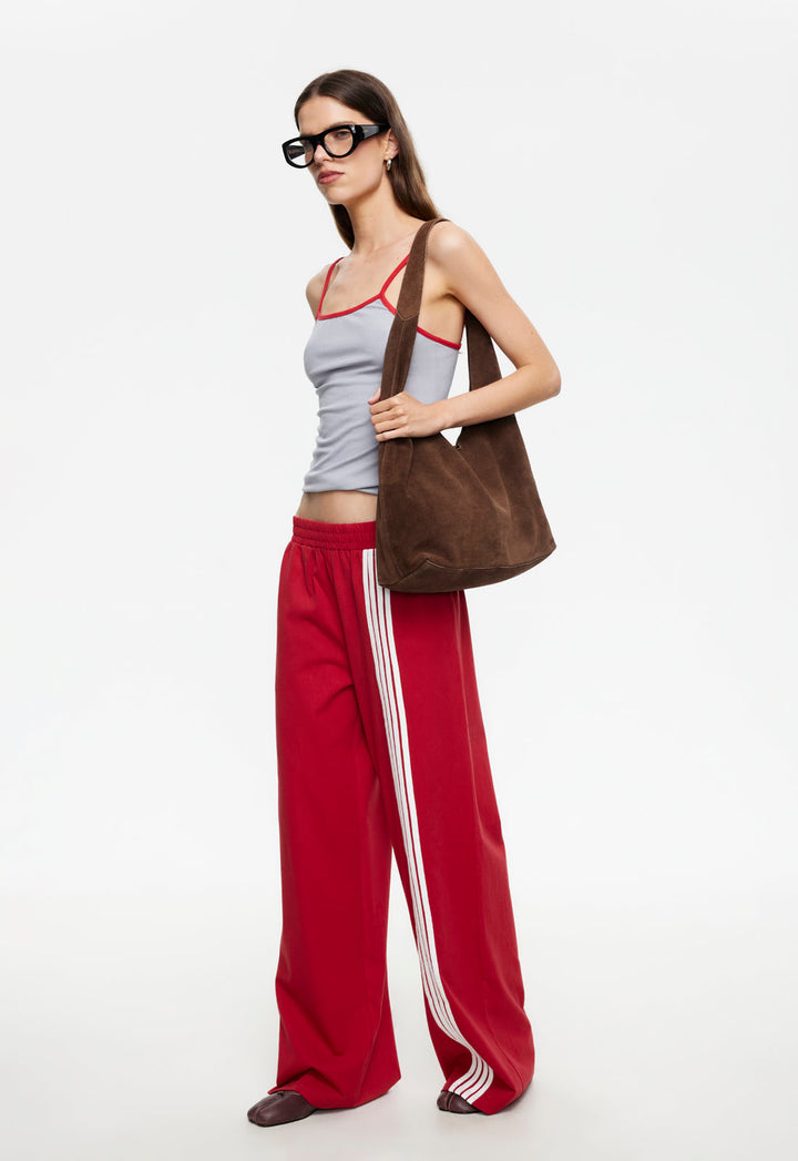 RED EYE TRACK PANT - CRIMSON
