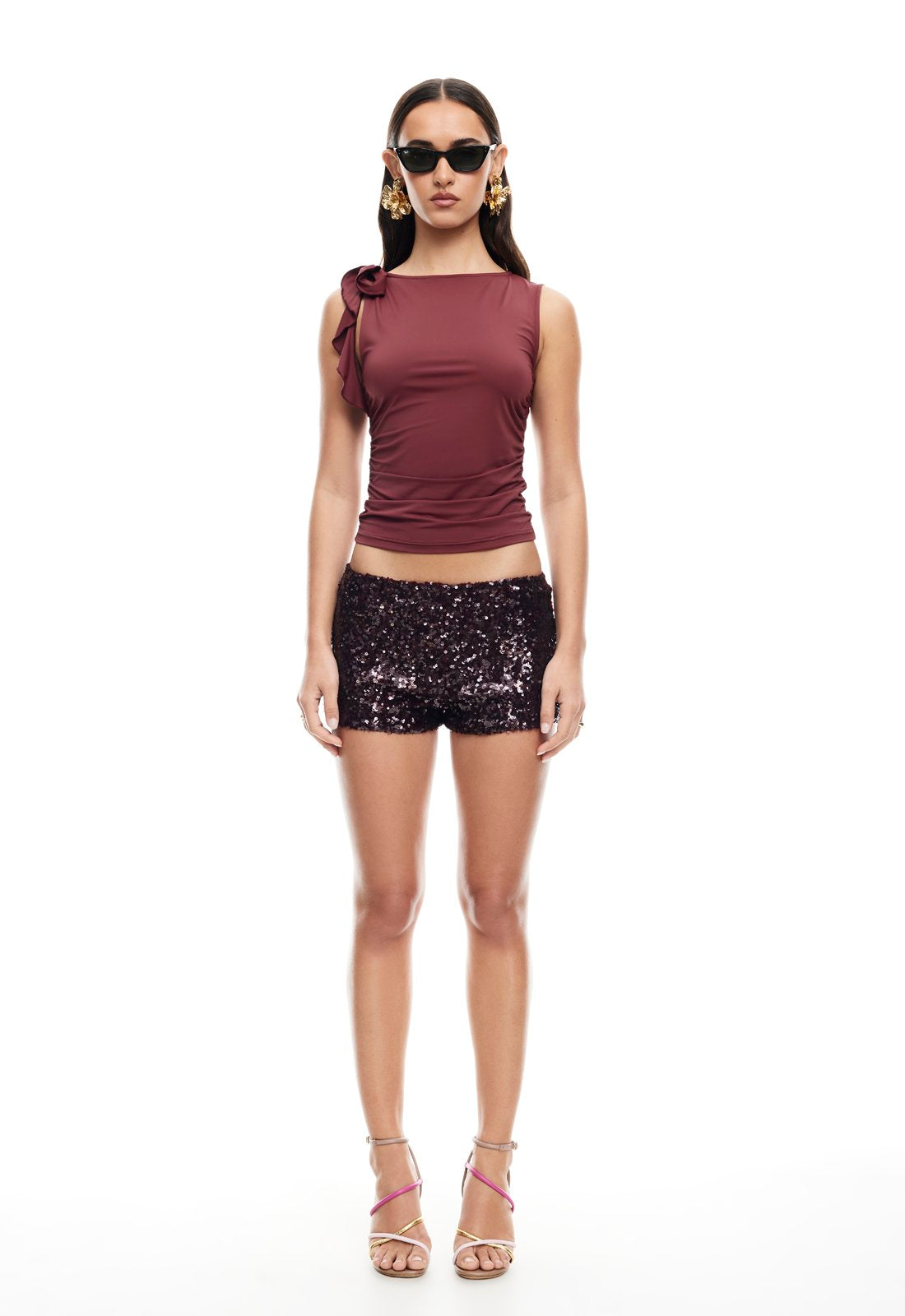 NIGHT RIDER MINI SHORT - BURGUNDY