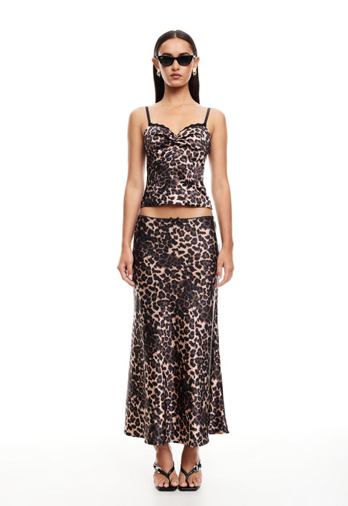 ENIGMATIC MAXI SKIRT - LEOPARD