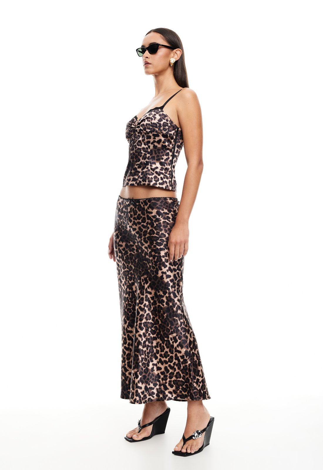 Leopard maxi skirt easy best sale