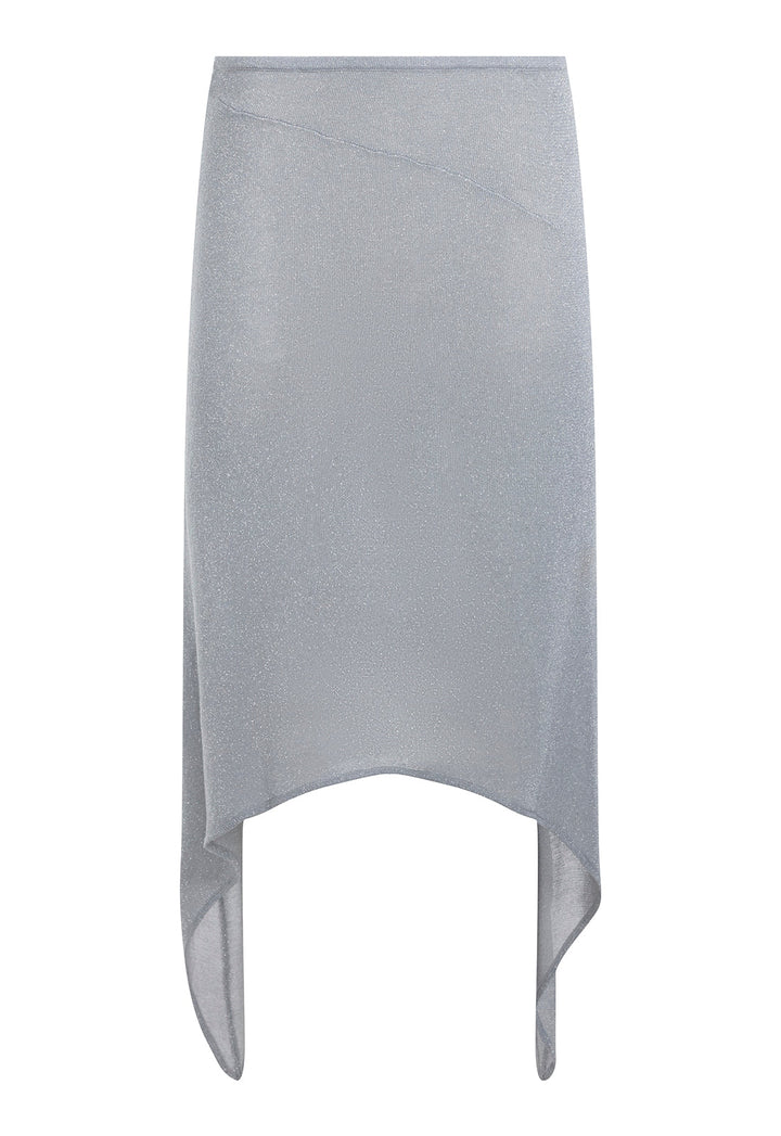 TROPHY MIDI SKIRT - SILVER