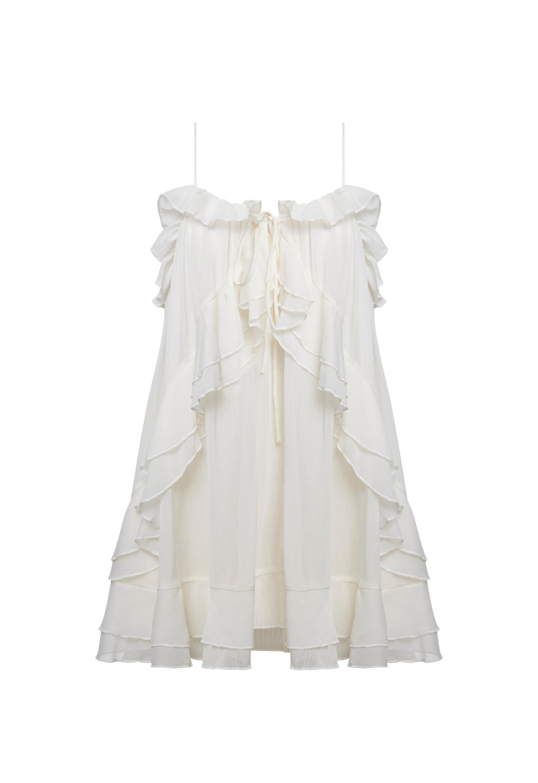 ETHEREAL MINI DRESS - PEARL