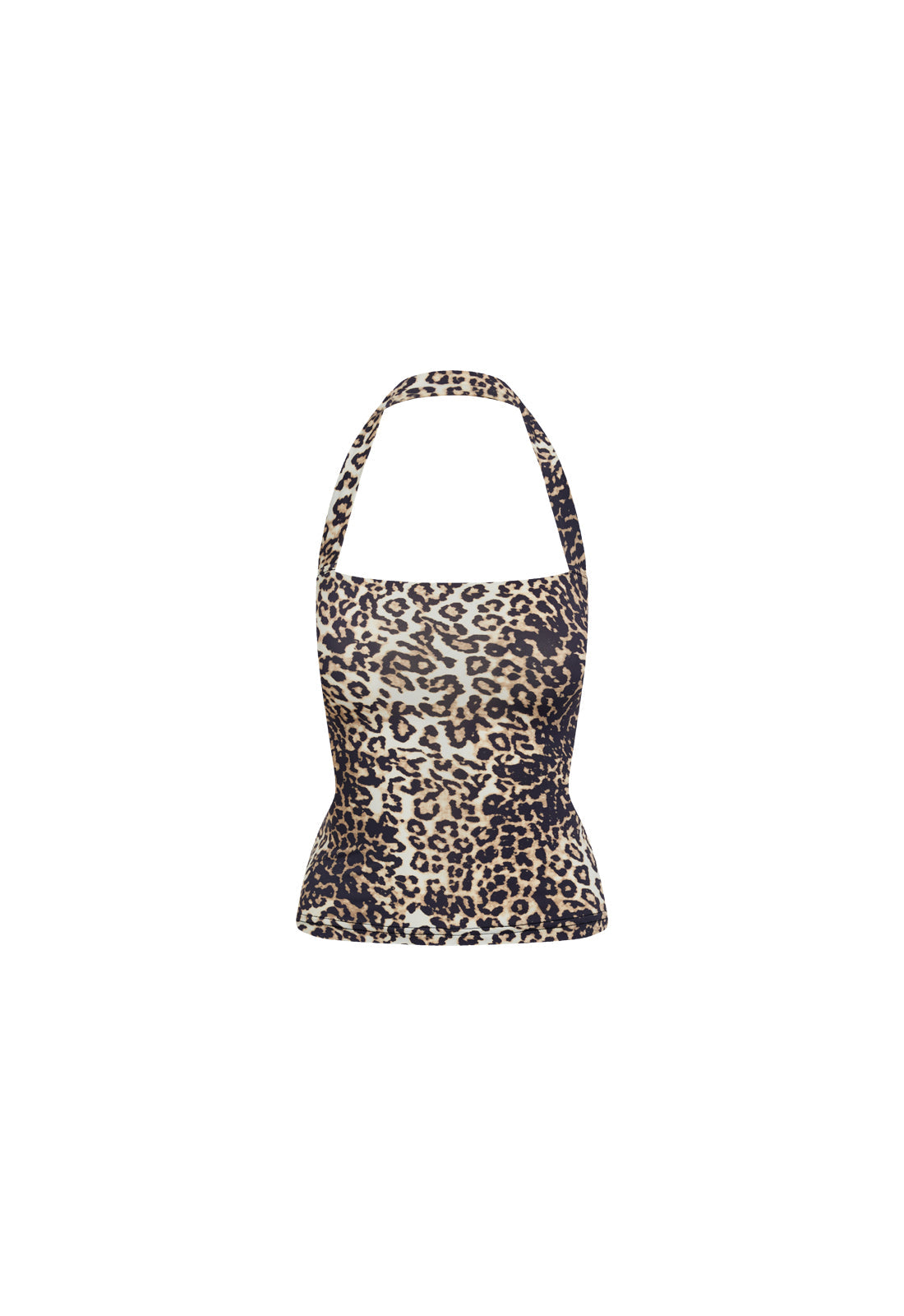 ROUJE HALTER TOP - LEOPARD FADE