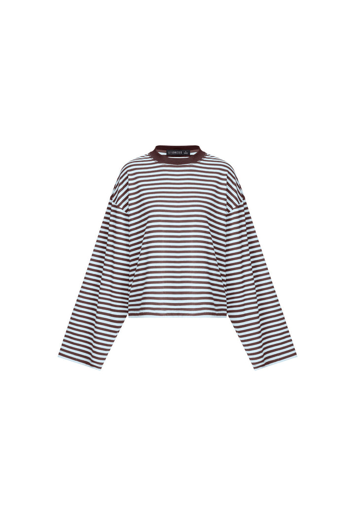 BLOOM LONG SLEEVE - CHOCOLATE SEA STRIPE