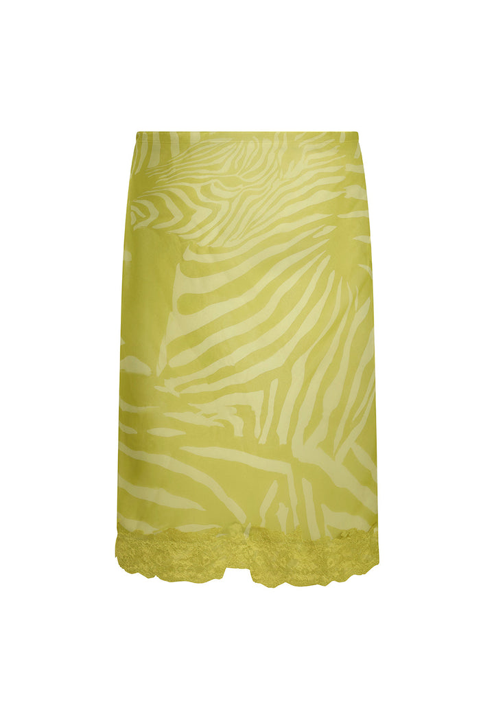 BABYDOLL MIDI SKIRT - CHARTREUSE