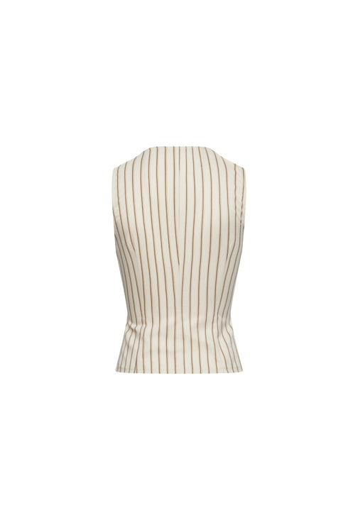 BEBE TOP - CREAM STRIPE