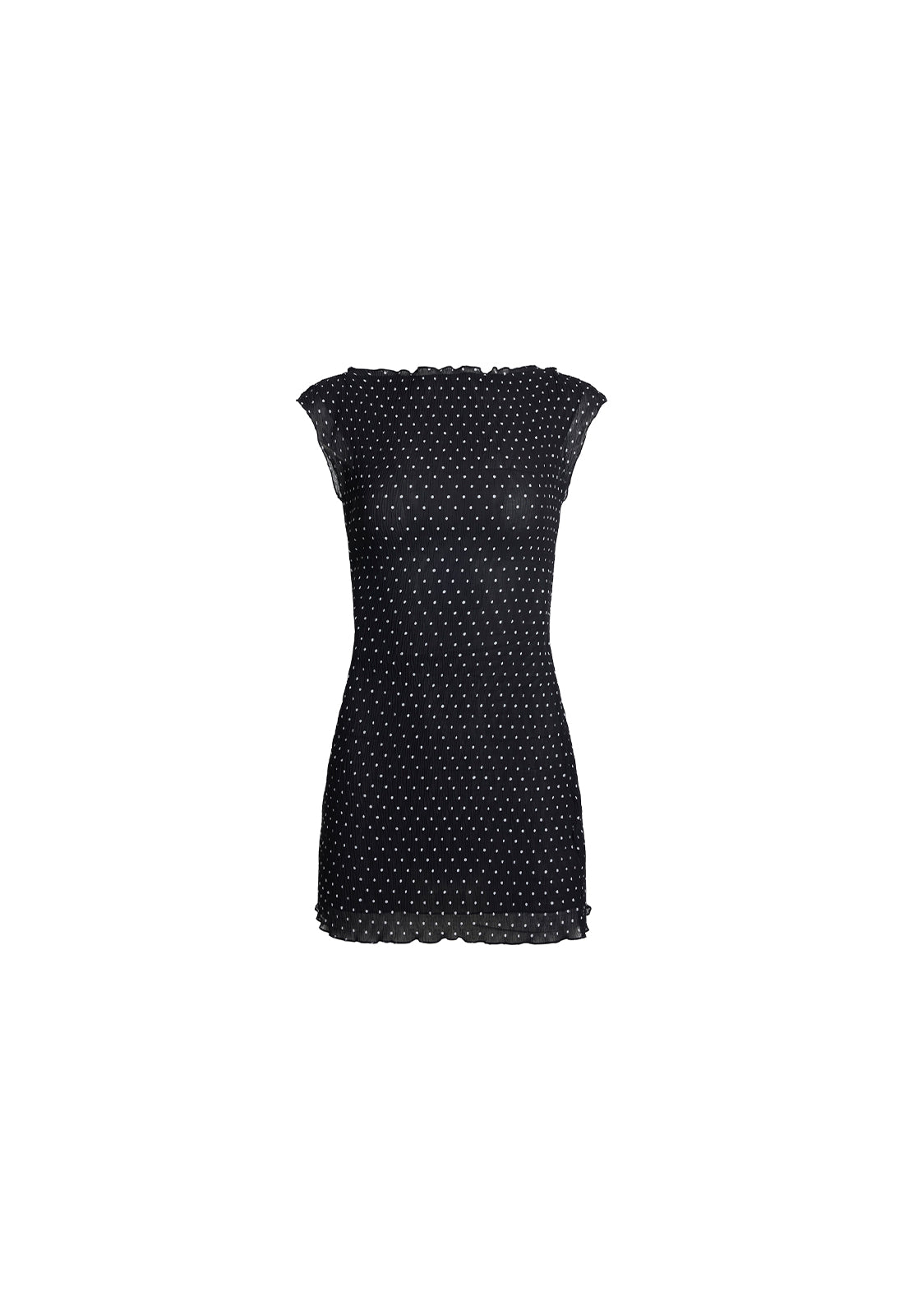 MARINER MINI DRESS - NOIR POLKA