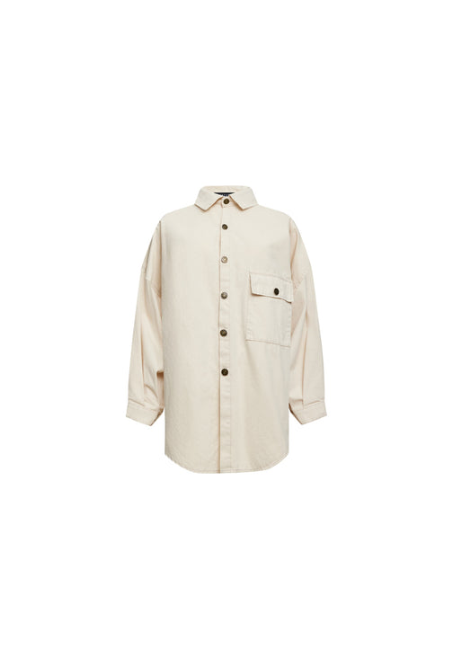 NYC BOYFRIEND SHIRT - LIGHT BEIGE