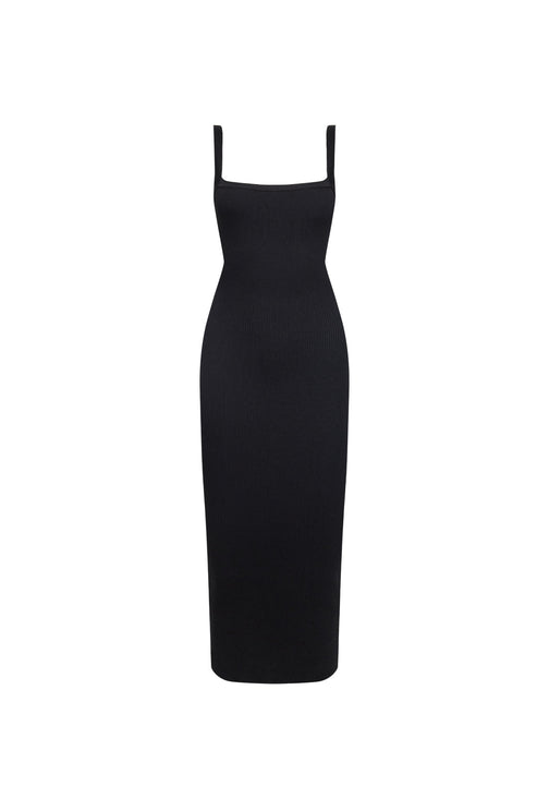 BRAT MIDI DRESS - ONYX