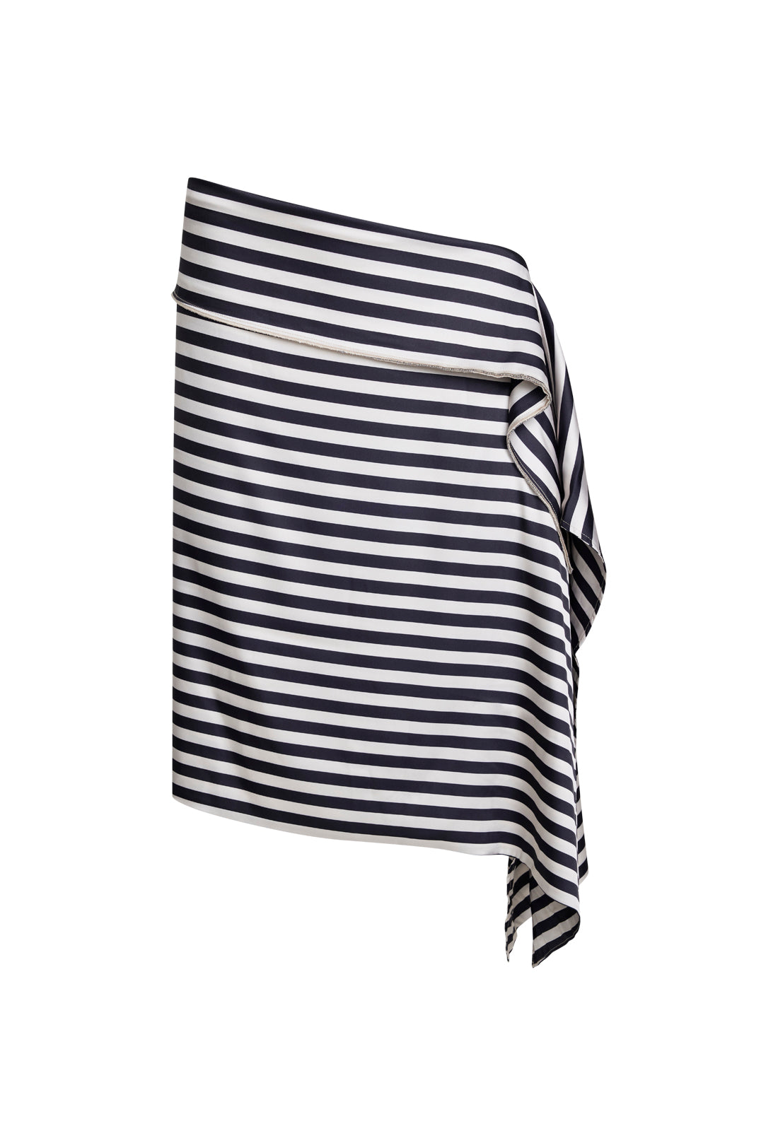 ALLURE MIDI SKIRT - NOIR STRIPE