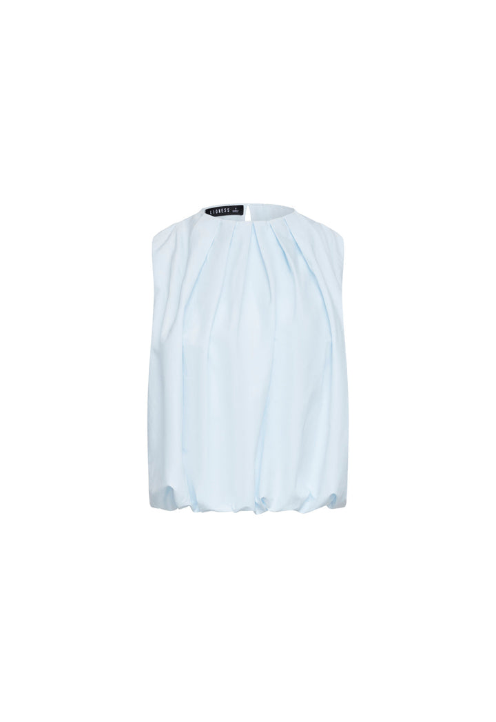 BEVERLY BUBBLE TOP - SOFT BLUE