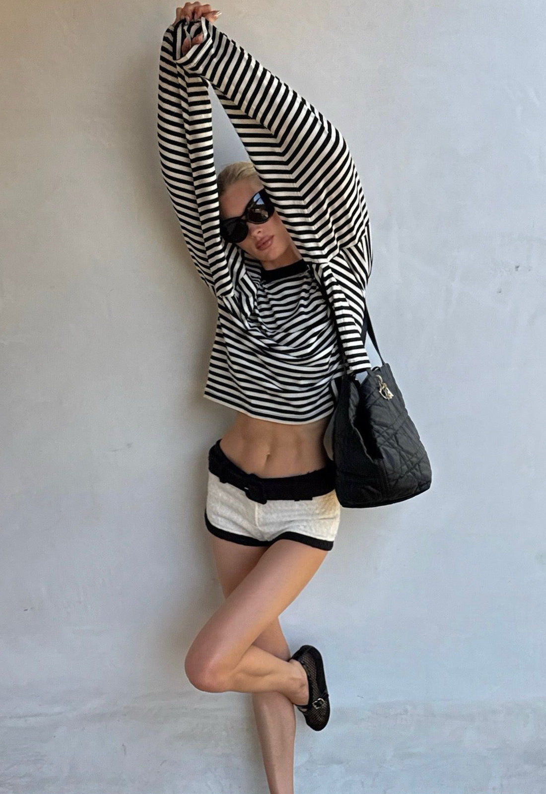 BLOOM LONG SLEEVE - ONYX STRIPE