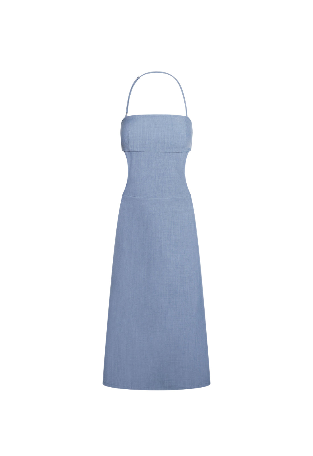 midi slate blue dress Del Monte Midi Cotton Dress Slate Blue (L)
