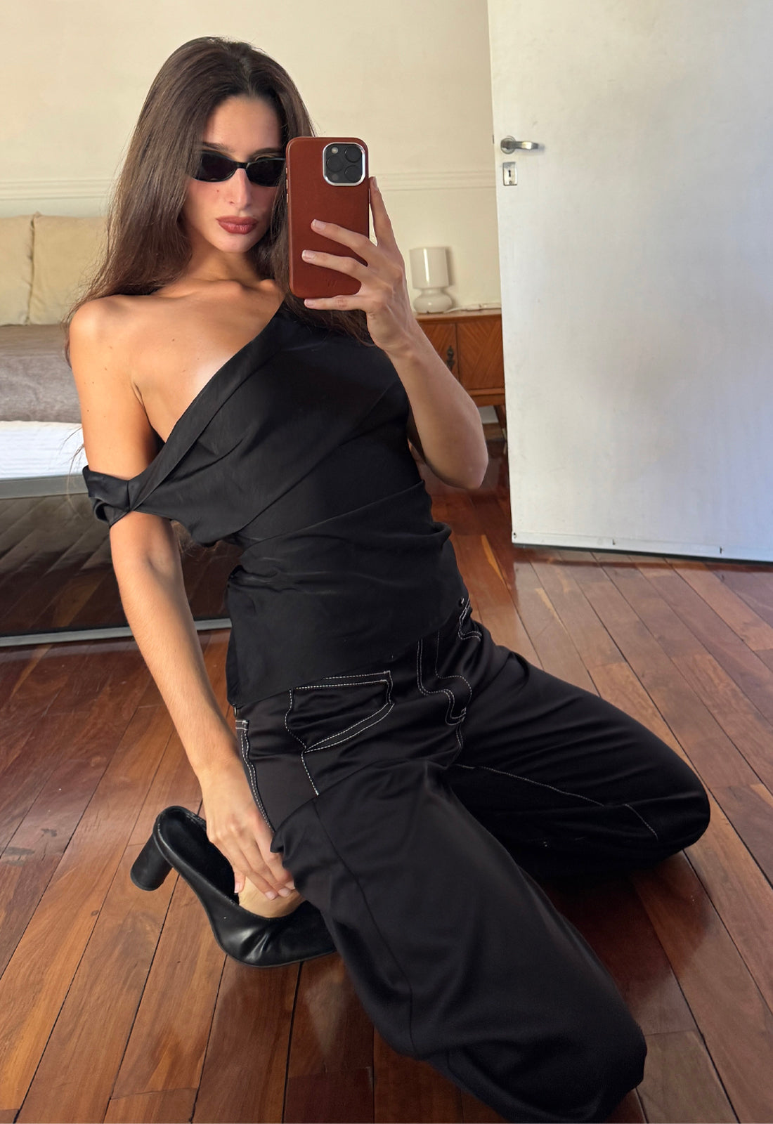 SWEETHEART TOP - NOIR