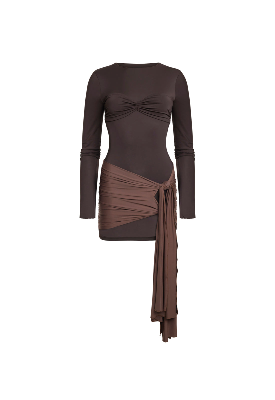 MIDNIGHT MINI DRESS - CHOCOLATE LIONESS FASHION USA MIDNIGHT MINI DRESS - CHOCOLATE LIONESS FASHION USA