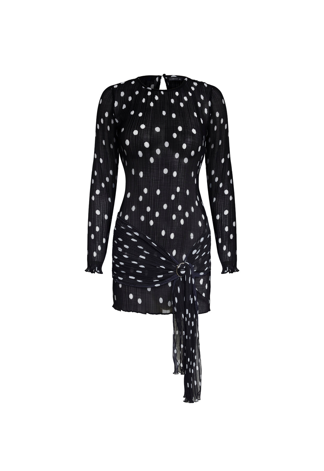 LIONESS Womens Ford Mini Dress (Noir Polka, XS) LIONESS Womens Ford Mini Dress (Noir Polka, XS)
