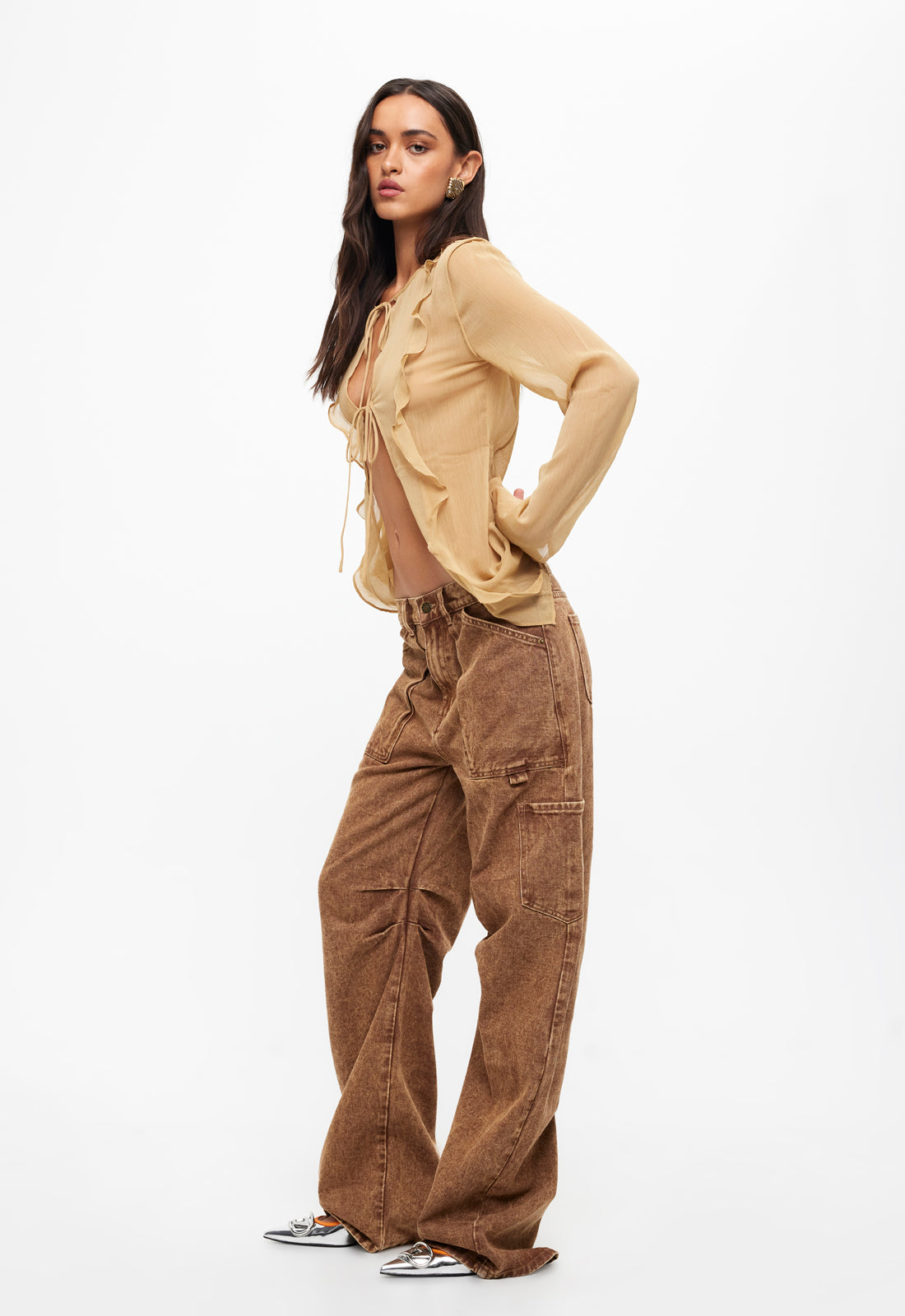 BARELY THERE TIE TOP - SAND