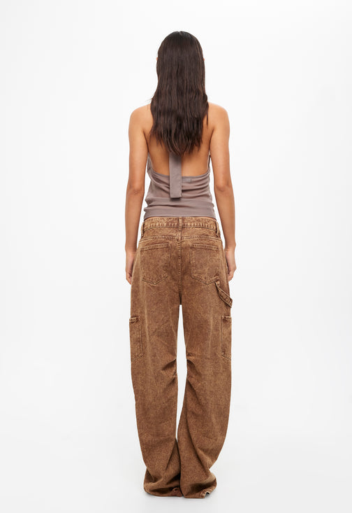 LUX TIE TOP - TAUPE
