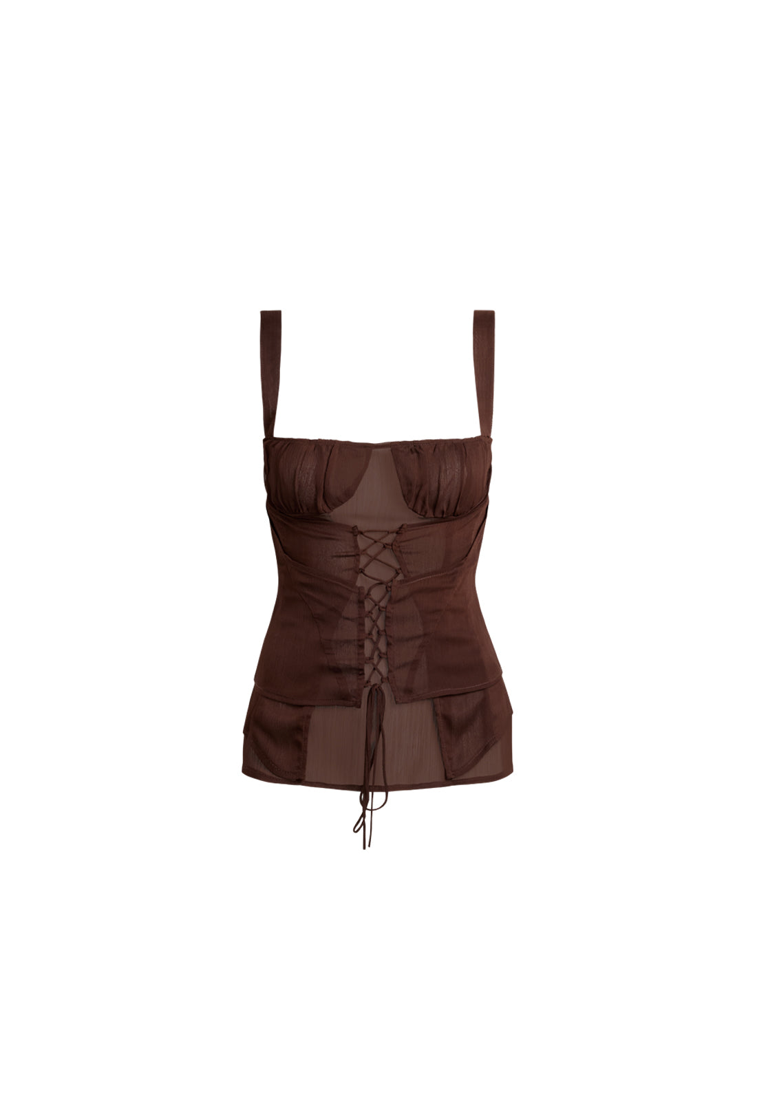 IN BLOOM TOP - CHOCOLATE
