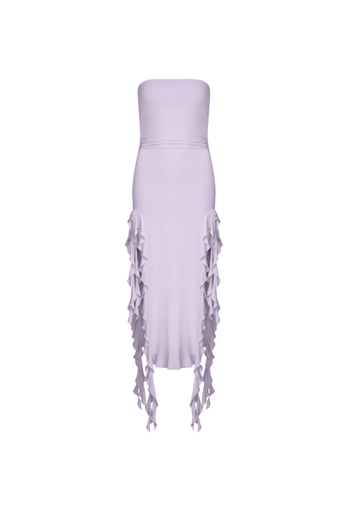 RENDEZVOUS STRAPLESS DRESS - LILAC