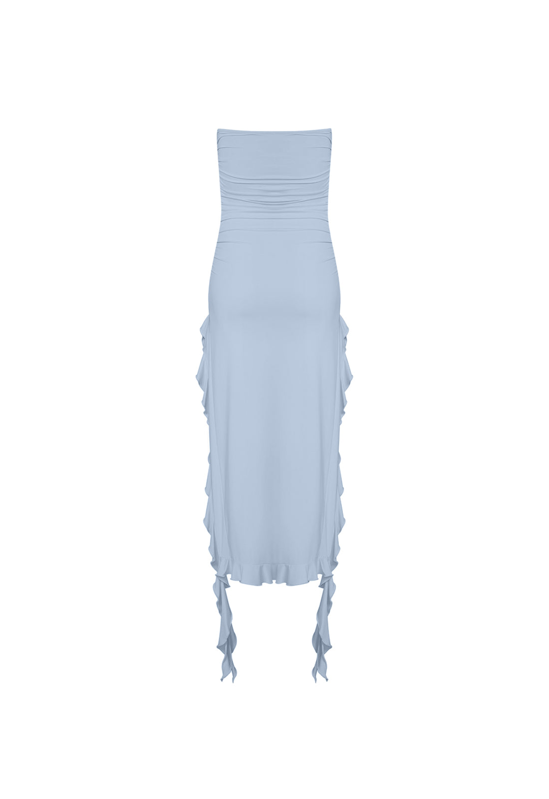 RENDEZVOUS STRAPLESS DRESS - BLUE