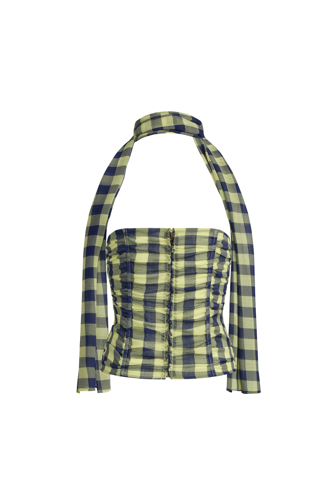 ISLAND BODICE - NAVY CHECK
