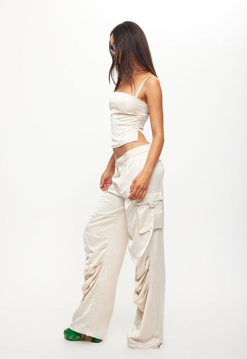 BUTTERFLY CARGO PANT - CREAM