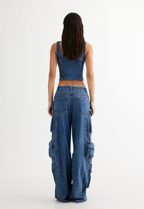 SMOKESHOW JEAN - BLUE DENIM