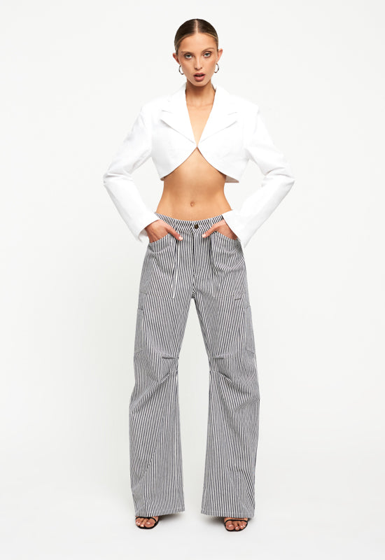 GWYNETH CROP SHIRT - WHITE