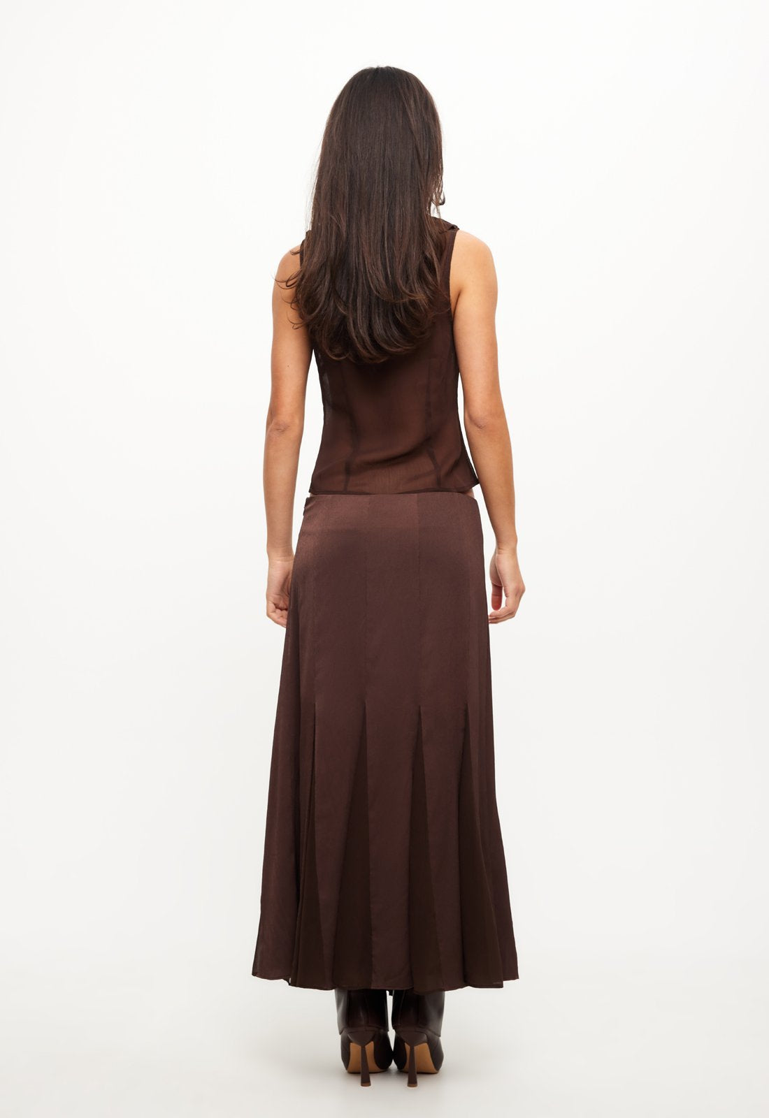 ROSE MAXI SKIRT - CHOCOLATE