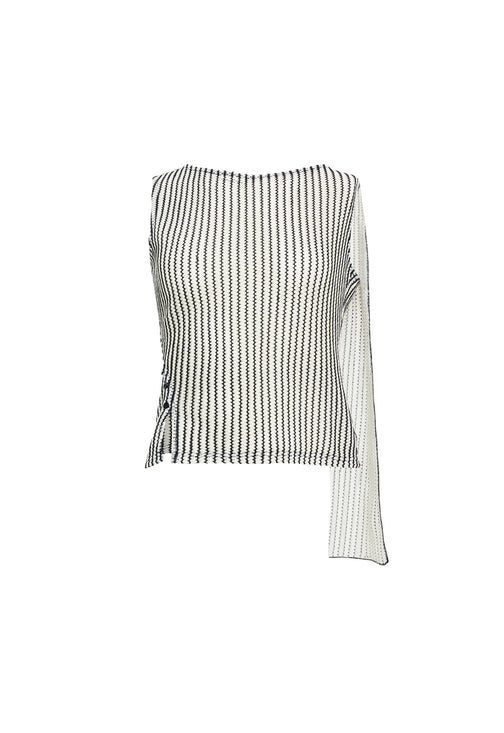 TRANQUIL TOP  - WHITE STRIPE